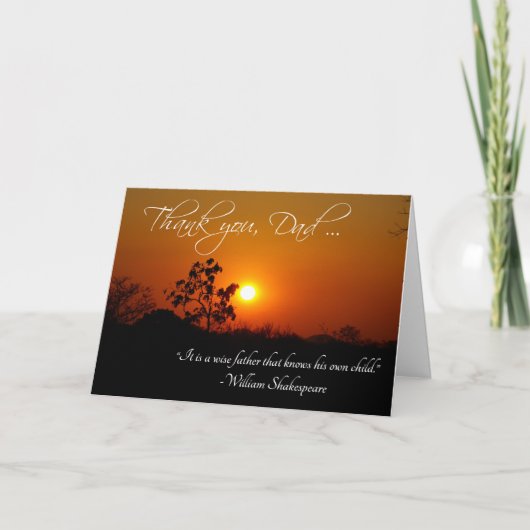 Vatertag Danke Shakespeare Zitat (Vorderseite)