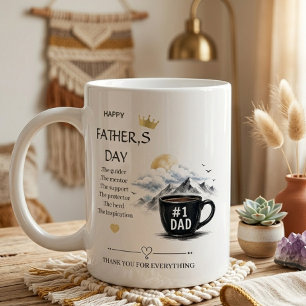 Vatertag Dankeschön-Geschenk Liebes-Spezialtasse Jumbo-Tasse