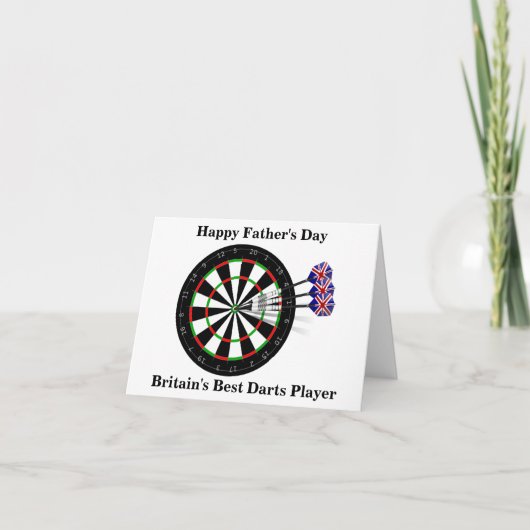 Vatertag-Dart-Board und Darts Karte (Vorderseite)