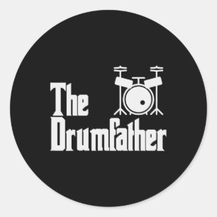 Vatertag Der Drum-Vater Drummer Musician Vater G Runder Aufkleber