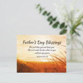 Vatertag 'Der Herr segne dich' Bibelverse Postkarte (Stehend Vorderseite)