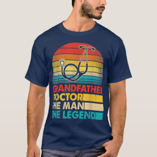 Vatertag der Männer Großvater Doktor der Mann Der T-Shirt