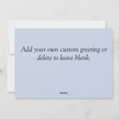 Vatertag des benutzerdefinierten Fotos Feiertagskarte (Rückseite)