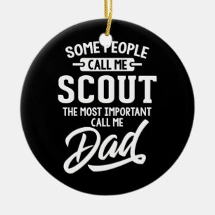 Vatertag-Design für einen Scout-Vater Keramik Ornament