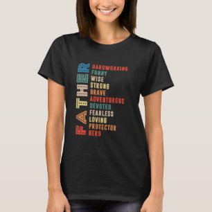 Vatertag-Design Vintage Dad Lustig Stark Liebend T-Shirt