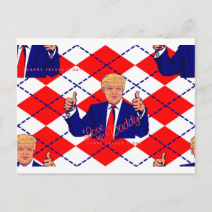 Vatertag Donald Trump Postkarte