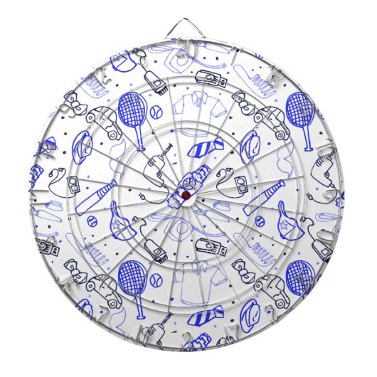 Vatertag-Doodle Dartscheibe (vorne)