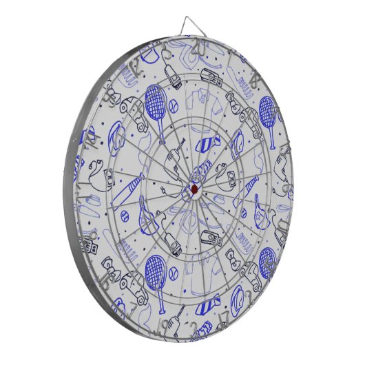 Vatertag-Doodle Dartscheibe (Vorderseite Links)