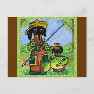 Vatertag Doxies Postkarte