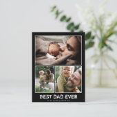 Vatertag Drei Fotocollage Postkarte (Stehend Vorderseite)