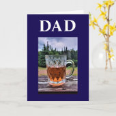 Vatertag Drink in der Hütte Navy Blue Karte (Gelbe Blume)