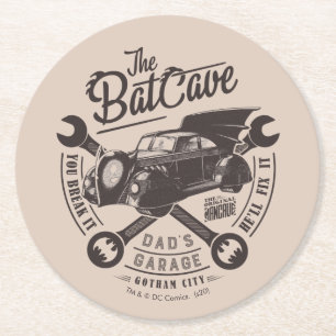 Vatertag   Du brich es, er wird es reparieren Runder Pappuntersetzer