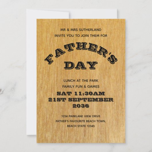 Vatertag Einladung (Vorderseite)