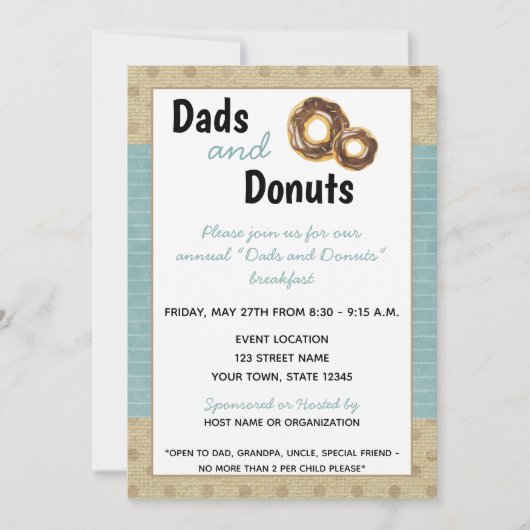 Vatertag Einladung (Vorderseite)