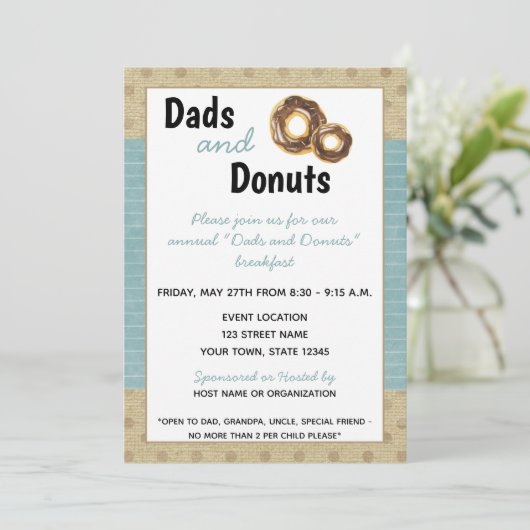 Vatertag Einladung (Stehend Vorderseite)