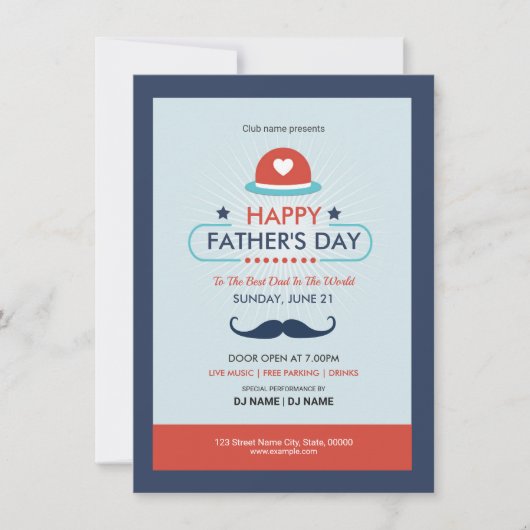 Vatertag Einladung Flyer (Vorderseite)