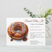 Vatertag Einladung zum Brunch - Donuts & Kaffee (Stehend Vorderseite)