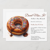 Vatertag Einladung zum Brunch - Donuts & Kaffee (Vorne/Hinten)