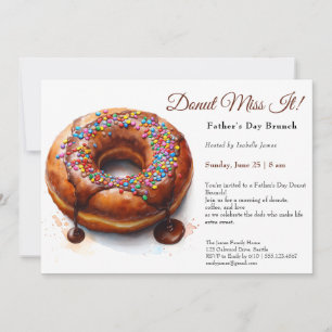 Vatertag Einladung zum Brunch - Donuts & Kaffee