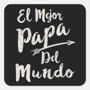 Vatertag EL Mejor Papa Del Mundo Dad Quadratischer Aufkleber