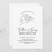 Vatertag Elegante Rustikale Brunch Einladung (Vorne/Hinten)