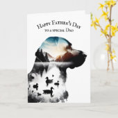 Vatertag-Enten und Labrador Retriever  Karte (Gelbe Blume)