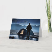 Vatertag Erinnerung spirituelles Gedicht im Freien Karte (Vorderseite)