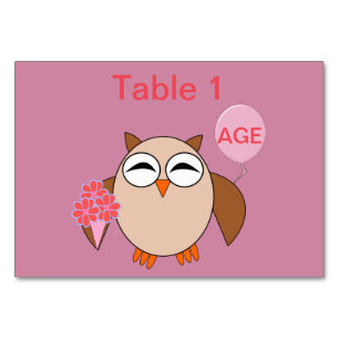 Vatertag - Eule Tablecard Tischnummer