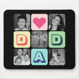Vatertag Familie Foto Grid Vater Picture Collage Mousepad