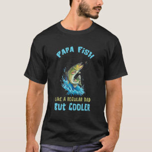 Vatertag Fang Lachs Fisch Papa Angeln Winkel T-Shirt