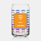 Vatertag Farbige Bärte Individuelle Namen und Bots Dosenglas (Rückseite)