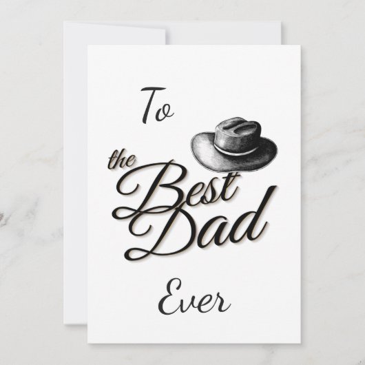 Vatertag Fedora hat mit Text Dankeschön Karte (Vorderseite)