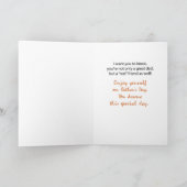 Vatertag Fischen bei Sonnenuntergang im Boot Karte (Innenseite)