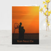 Vatertag Fischerei mit Vater Karte (Gelbe Blume)