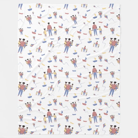 Vatertag Fleece Blanket (Vorderseite)