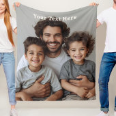 Vatertag Fleece-Decke Benutzerfoto Text Geschenke Fleecedecke
