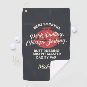 Vatertag Fleisch Rauchen GRILLEN Pit Master Vater  Golfhandtuch