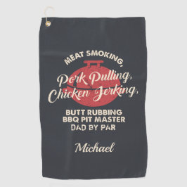 Vatertag Fleisch Rauchen GRILLEN Pit Master Vater  Golfhandtuch