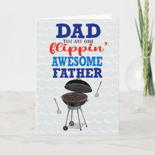 Vätertag Flippin Awesome Vater Grill Karte