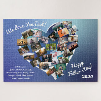 Vatertag Foto Collage Geschenk Custom Puzzle
