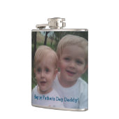 Vatertag Foto Geschenk Trinkflasche Flachmann (Links)