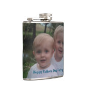 Vatertag Foto Geschenk Trinkflasche Flachmann (Rechts)