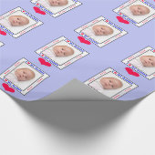 Vatertag Foto Geschenkpapier Wrap Wrapping Papier (Ecke)