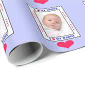 Vatertag Foto Geschenkpapier Wrap Wrapping Papier (Rolleneckpunkt)