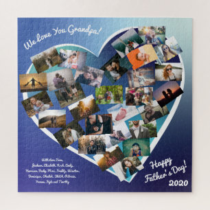 Vatertag Foto Großvater Geschenk Custom Puzzle