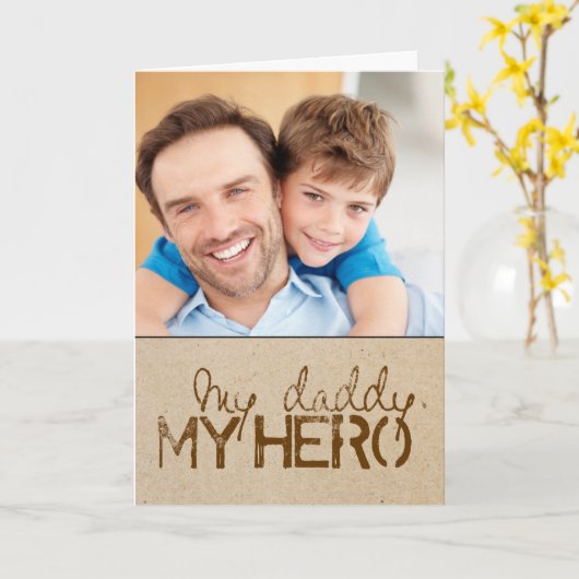 Vatertag Foto Grußkarte Karte (Gelbe Blume)