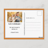 Vatertag Foto Hinterhof Orange GRILLEN Party Postkarte (Rückseite)