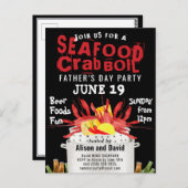 Vatertag Foto Meeresfrüchte Party Einladung Postkarte (Vorne/Hinten)