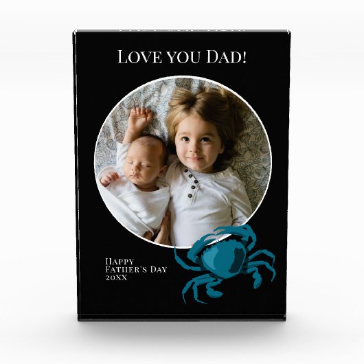 Vatertag Foto mit Blue Crab (Vorderseite)