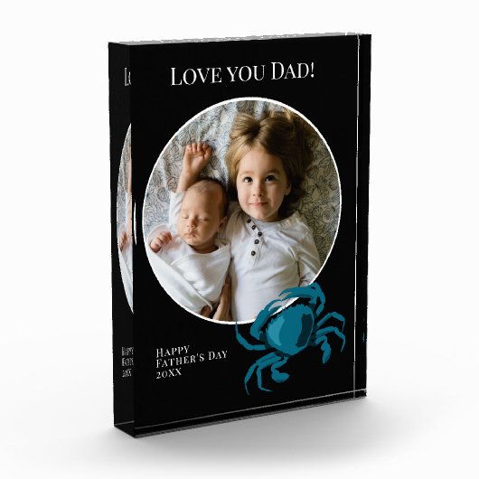 Vatertag Foto mit Blue Crab (Links)